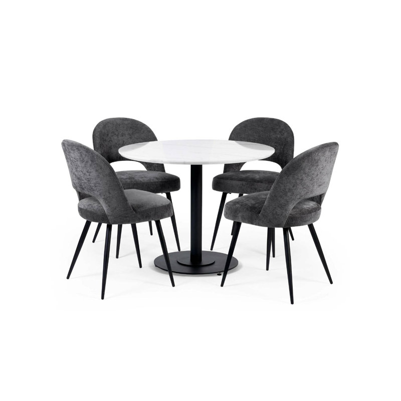 Luca Stone Top Metal Base Dining Table