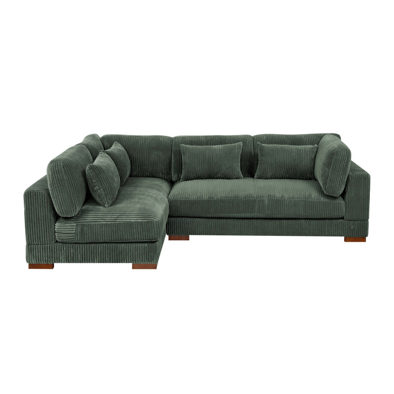 Basilius 2 - Piece Corduroy Sectional