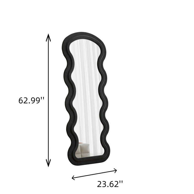 Exquisite Full-Length Artistic Mirror For Home Decoration, Black