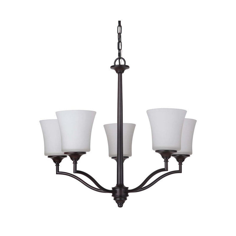 Lustre classique/traditionnel ombré 5 lumières Farnborough, Bronze huilé