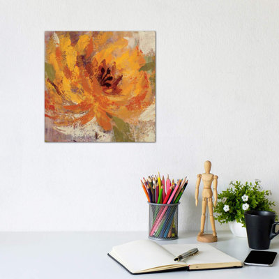 " Fiery Dahlias I " Oil Painting