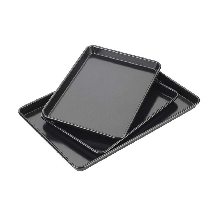 Belfry Kitchen Ainaro Non-Stick Carbon Steel 3 Piece Baking Tray Set