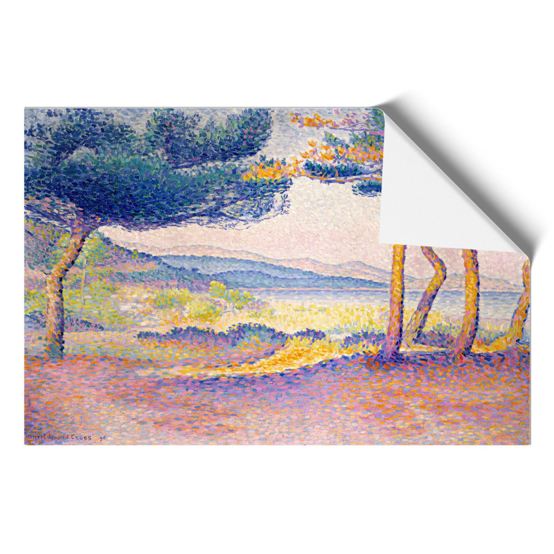 Pines Along The Shore by Henri-Edmond Cross - No Frame Painting, 21cm H x 30cm W x 0.1cm D