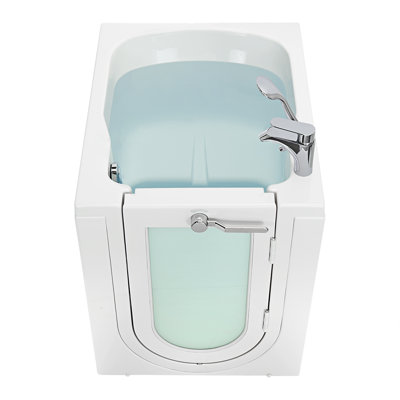 Ella Front Entry 32"x40" Acrylic Soaking Walk-In-Bathtub, Right Outward Swing Door, 2 Piece Fast Fill Faucet, 2" Drain