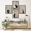 Ensemble de 4 pièces d'art mural moderne vase neutre - impressions bohème minimalistes avec de l'herbe de pampa pour la chambre ou le salon-112375390-112375388