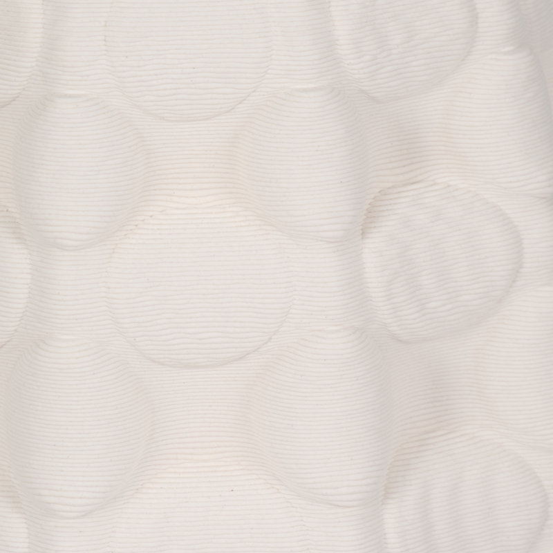 Vase en porcelaine à motif texturé moderne pour la table de salle à manger, H 15 po x l 8 po x P 8 po