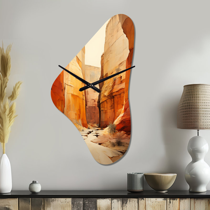 Horloge murale Zahavah Bold Landscape Canyon Desert V - Canyon, Moyenne