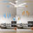 Alcie 5 - Blade LED Smart Standard Ceiling Fan with Remote Control and Light Kit Included-1593471958