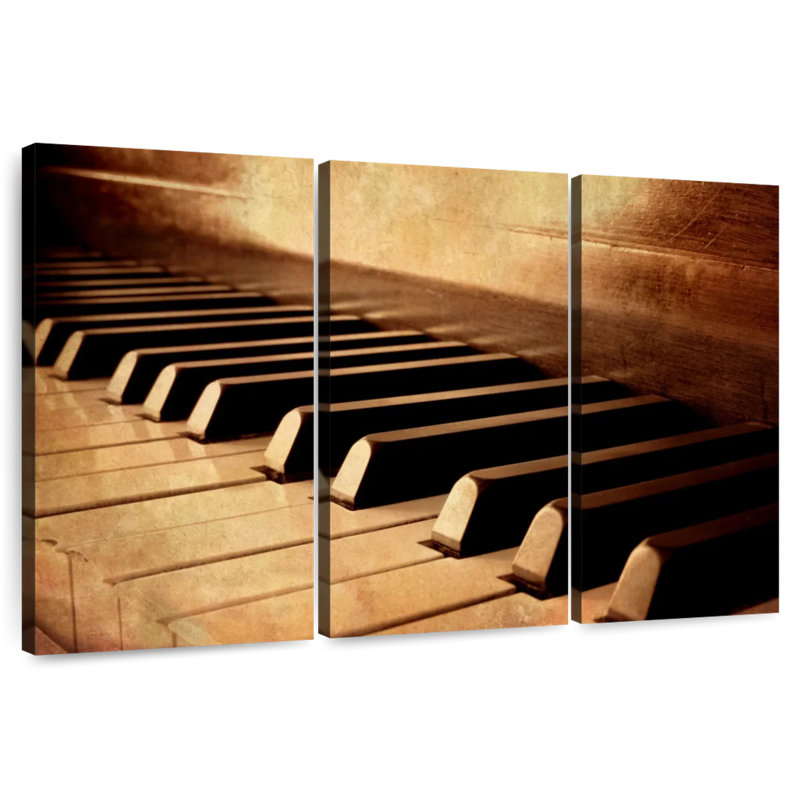 Clés de piano Abarca sépia, H 36 po x l 57 po
