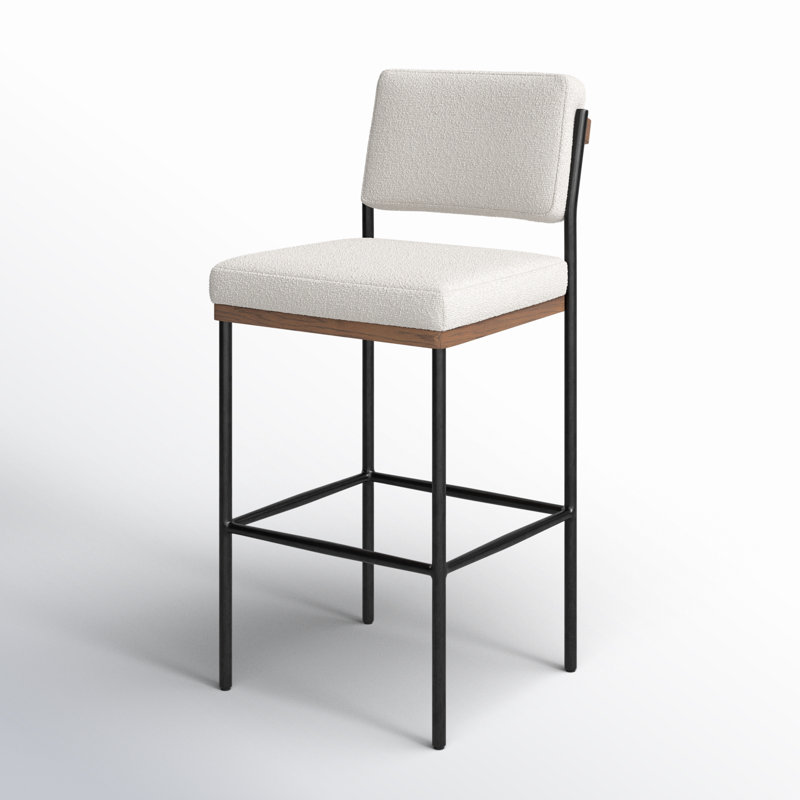 Popovich Upholstered Counter Stool - Modern Metal Frame