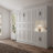 Murphy Bed Queen with 1 Cabinet,85" Hidden Wall Bed
