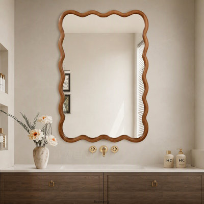 Miroir mural 24 po x 36 po Wavy-Rectangle