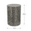 Tabouret d'appoint rond, table d'appoint de jardin Capiz