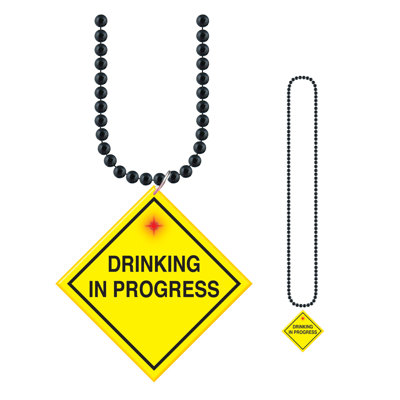Perles avec médaillon «Dr potable en cours»