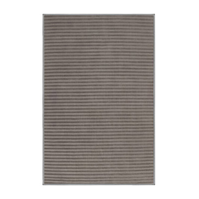 Tapis gris à rayures Kucharski