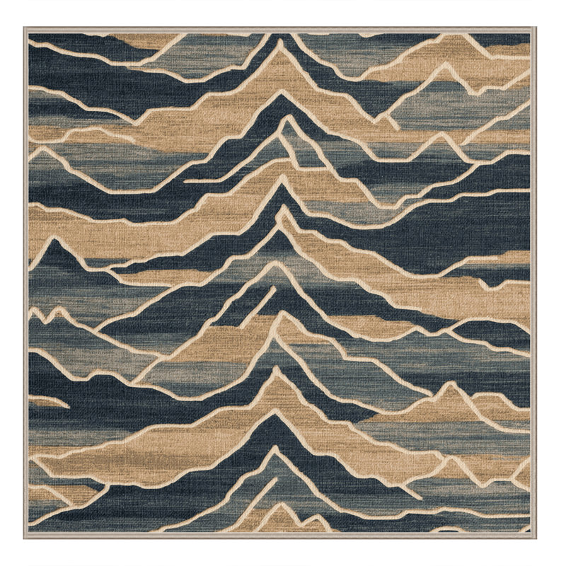  Tapis hawaïen lavable Mountain Ranges, Carré 8 pi