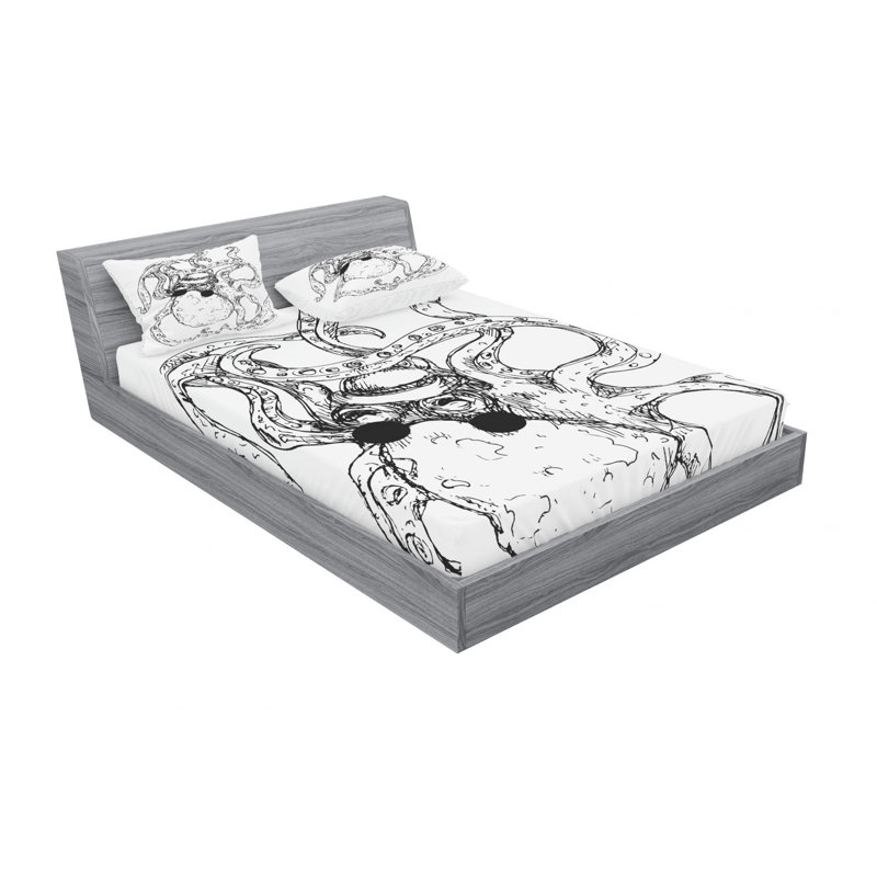 Microfiber Sheet Set, Queen Sheet Set with Fitted Sheet