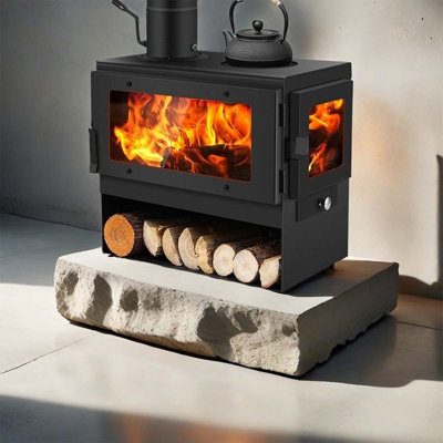 Small domestic wood-burning country stove