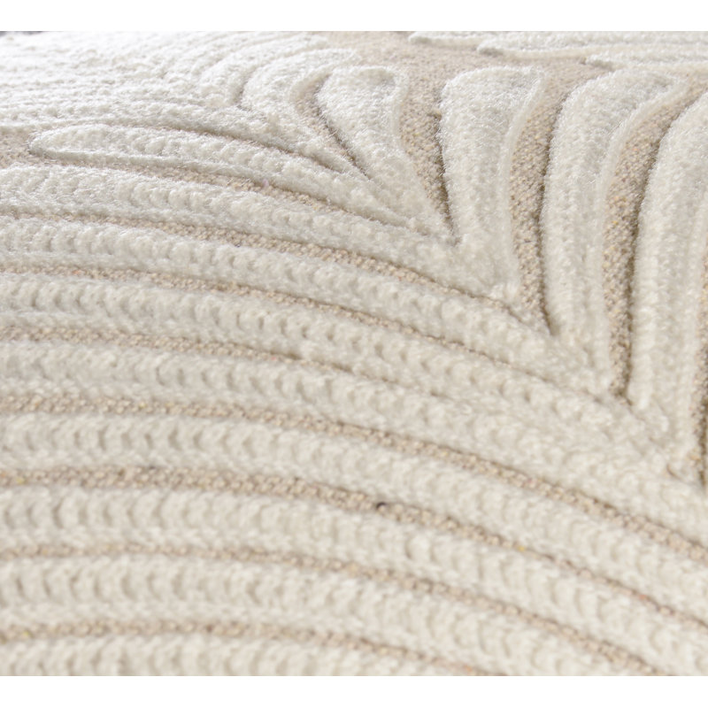 Coussin en coton / polyester, Naturel, Mélange de duvet