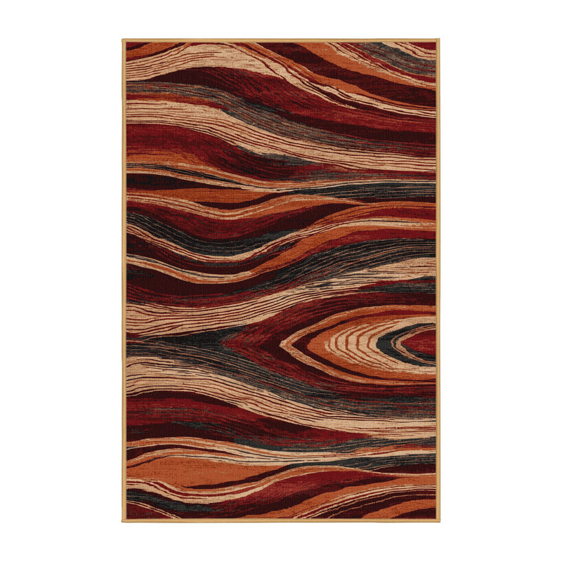 Machine Washable Nature Brown Area Rug, Rectangle 8' x 12'