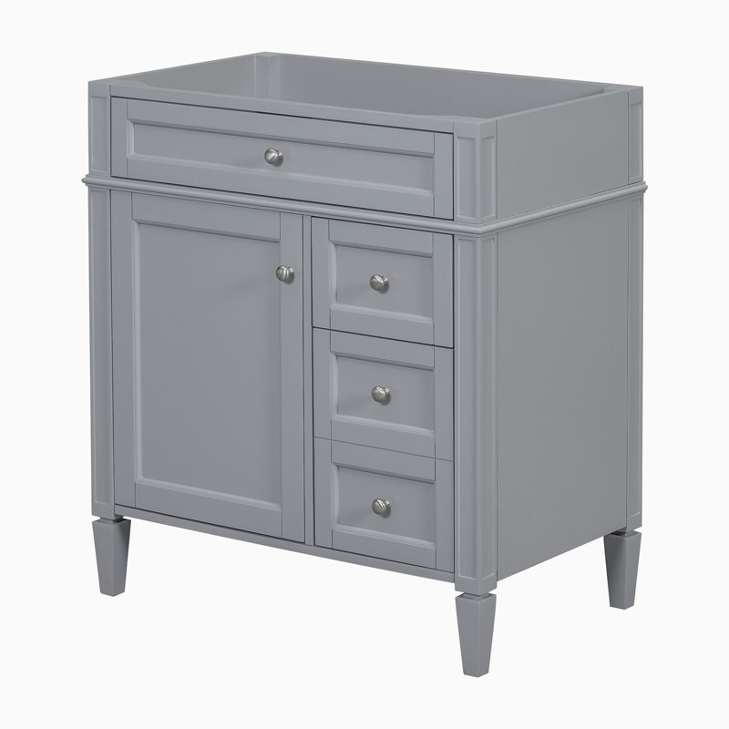 Base de meuble-lavabo simple 29,30 po seulement, Gris