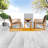 Durable Patio Dining Sets, Wood Grain Aluminum, Modern Style, Outdoor Use