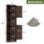 Armoire d'angle avec portes cannelées 64,7 po Ciauna, brun-1594634300