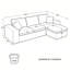 Canapé modulaire en forme de L 107 po avec repose-pieds mobile et coussins pour le salon-129380471