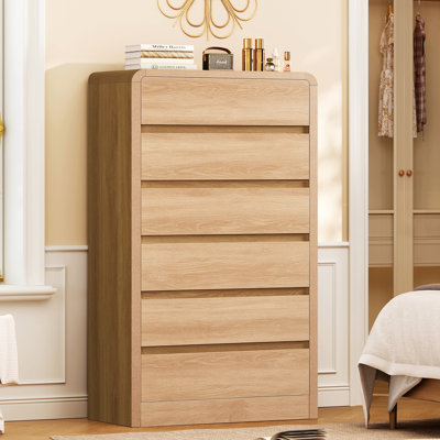 Commode 6 tiroirs avec station de charge et lumières DEL