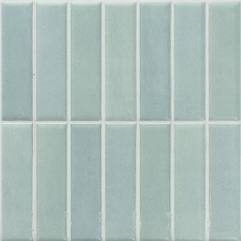 Carrelage mural en brique de porcelaine 8 po x 8 po Kaleido, Aigue-marine