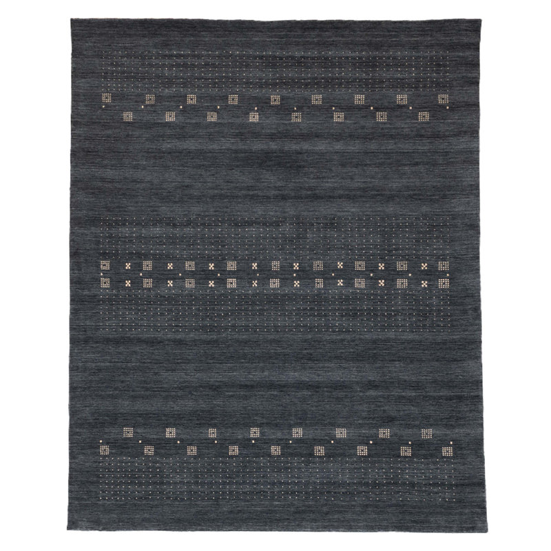 Indo Gabbeh Charcoal Rug 8'0" x 9'11"