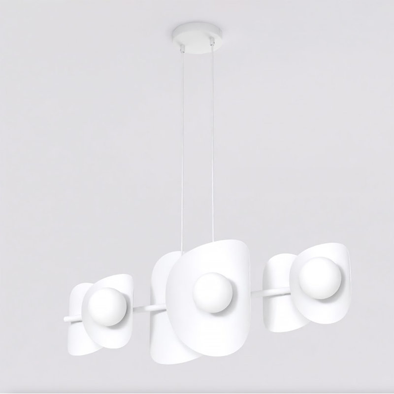 - Light Matt Pendant, 6 Lights, White