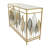 Metal Leaf Console Table with Mirrored Glass Top and Silver Accents-1643876107