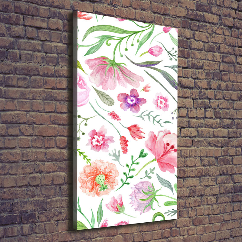 Field Flowers - Wrapped Canvas Print, 140cm H x 70cm W