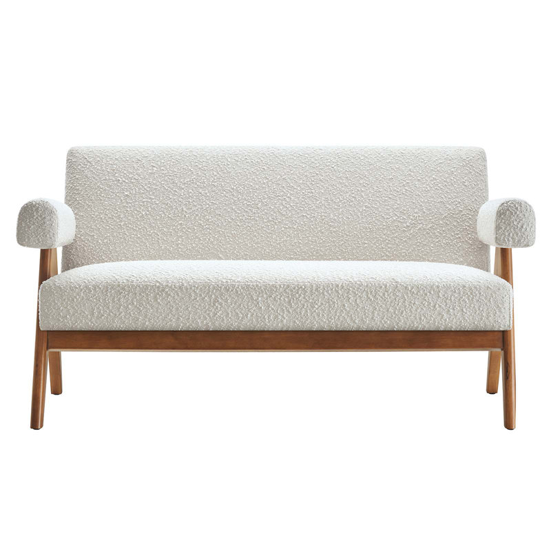 Modway Lyra 59'' Loveseat, Ivory Boucle