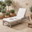 Chaise longue d'extérieur réglable en bois d'acacia avec coussins-780658388