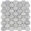 11" x 11" Marble Octagon and Dot Mosaic Floor Use Tile