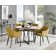 Aashif Round Dining Table Set with Shelf & 4 Luxury Modern Velvet Dining Chairs