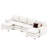 139'' W Double Layer U-Shaped Cushion Cloud Couch, 6-Piece Sectional Sofa-1706106889