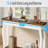 70.9" Vintage French Console Table, Extra Long Sofa Table Behind Couch With 2 Shelves, White And Brown Entryway Storage For Large Sectionals, Hallway And Living Room