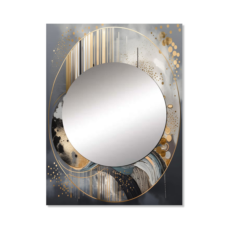 Kilana Soft Colors Marble Abstract I - miroir décoratif en marbre, miroir mural moderne, impression d'art en métal