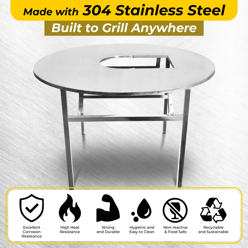 Ensemble de grande table pliable coréen barbecue