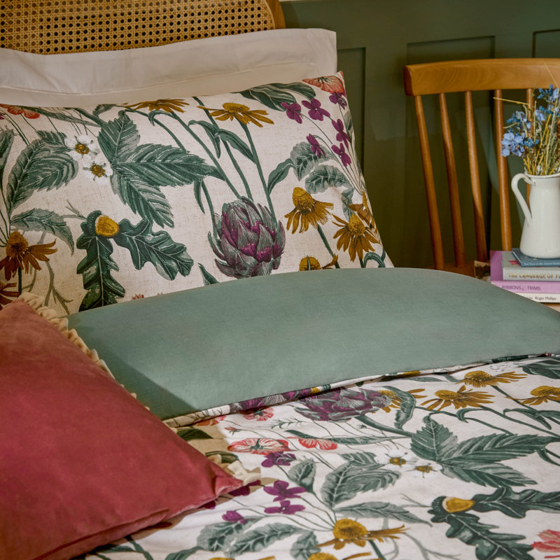 Cotton Blend No Pattern Duvet Cover Set with Pillowcases, King Duvet Cover + 2 King Pillowcases