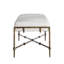 Banc en cuir et fer Lambeth