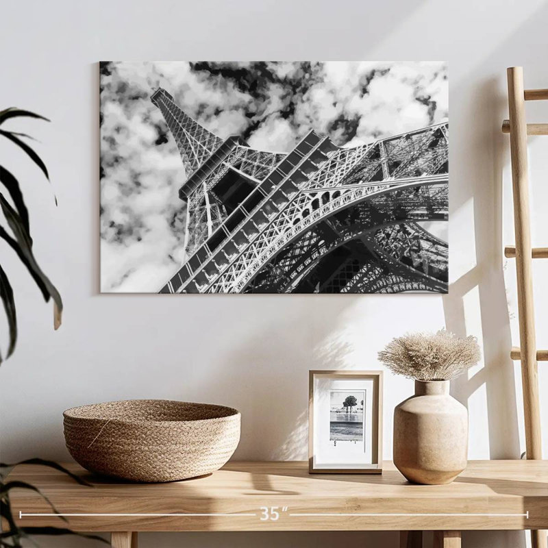 Eiffel Tower Cloudscape Canvas Print, 16" H x 24" W x 1.25" D