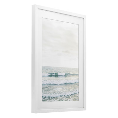 Rolling Ocean Waves Peace Framed Print Under Glass, design by Sisi and Seb