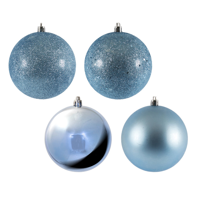 Décoration de boule décorative des Fêtes, H 4 po x l 4 po x P 4 po, Pervenche