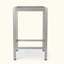 Table de bar d'extérieur en aluminium avec plateau en rotin PE