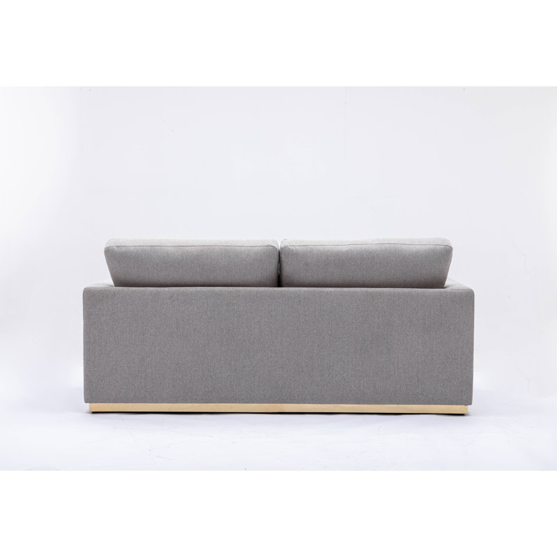 Canapé en lin Valin gris pour salon, salle de réunion et petit appartement