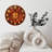Wooden Wall Clock Tree Rings Design Unique Gift
